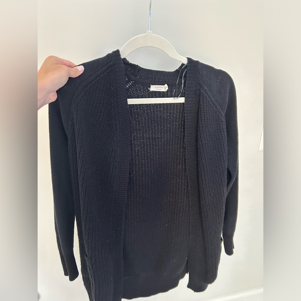 Black cardigan pockets